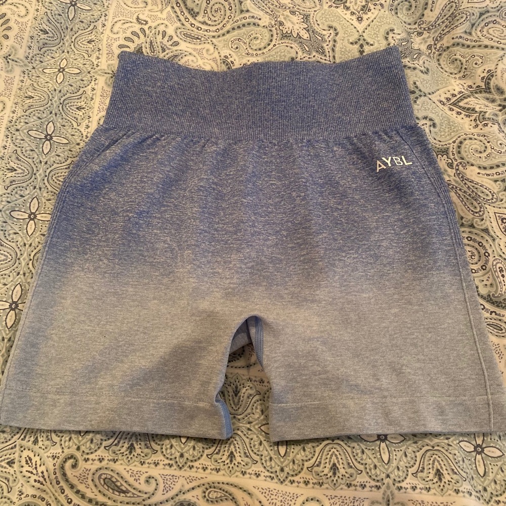 AYBL Pulse Ombrè Seamless Shorts Sky Blue Size S